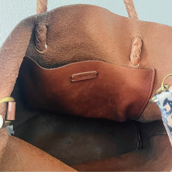 Madewell The Tasseled Bucket Bag Leather Purse Plus Leopard Print Strap - Picture 6 of 9